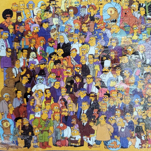 Vintage The Simpsons Shirt Size Large Blue Homer Bart Springfield Y2k - Picture 6 of 8